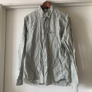 Men’s Burberry Brit Green checkered button-down